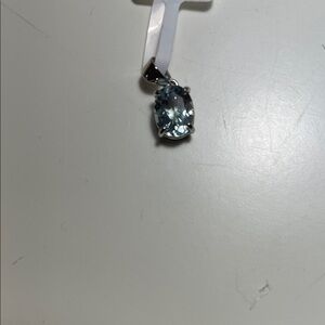 Aquamarine Silver Pendant